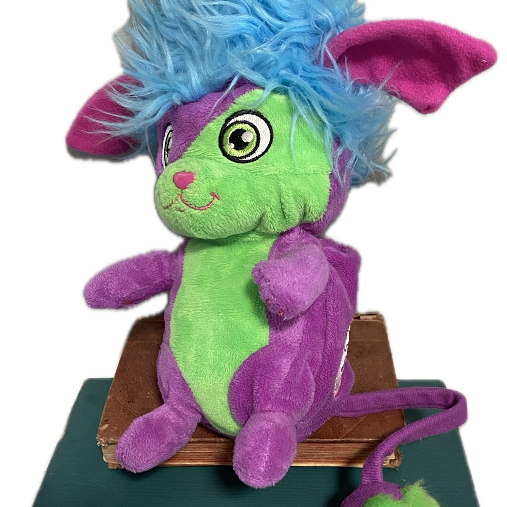 Spin Master Popples yikes Colourful purple Plush Toy with Blue Hair